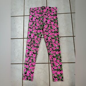 Lilly Pulitzer NEW! Kid’s Pink and Green Floral Leggings Sz L (8-10)